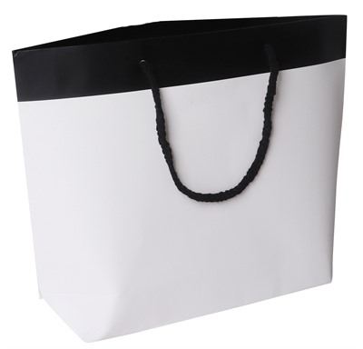 P1A Small Black And White Boutique Paper Bag