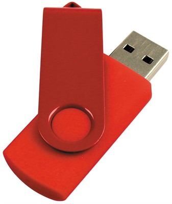 Swivel 4GB Red Flash Drive Lacquered Clip