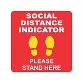 200mm Square Social Distancing Floor Decal