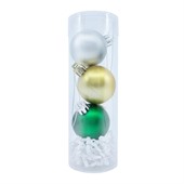 3 Pack Small Shatterproof Christmas Ornament