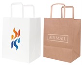 A4C Medium Flat Handle Kraft Paper Bag