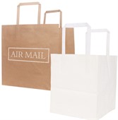 A4D Large Flat Handle Kraft Paper Bag