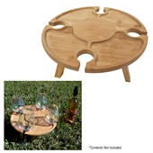 Bamboo Wine And Cheese Table