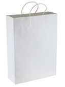 C1B Large Tall White Eco Shopper With Twisted Paper Handle