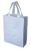 C1M Small White Eco Shopper With PP Handles