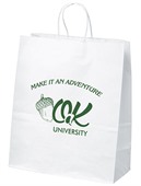 C1V Large Vertical White Eco Shopper With Twisted Paper Handles