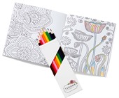 Deluxe Flower Theme Colouring Book & 8 Pencil Set