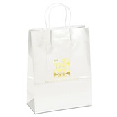 G1C Medium White Gloss Paper Bag Twisted Paper Handles