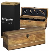 Keepsake Wooden Wine Box Gift Set