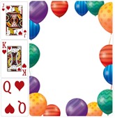 Poker Cards Customisable Balloon Theme Back