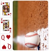 Poker Cards Customisable Baseball Theme Back