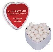 Small Heart Tin With Peppermints