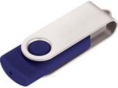 Swivel 4GB Blue Flash Drive Silver Clip