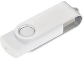 Swivel 4GB White Flash Drive Silver Clip