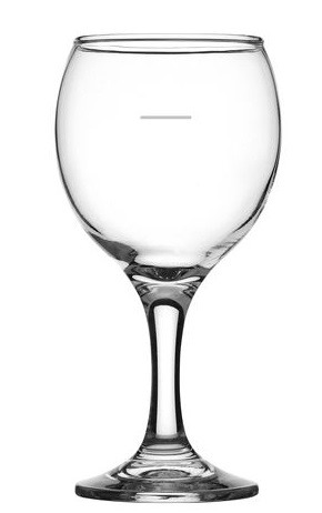 Glass Lined Wine Glass