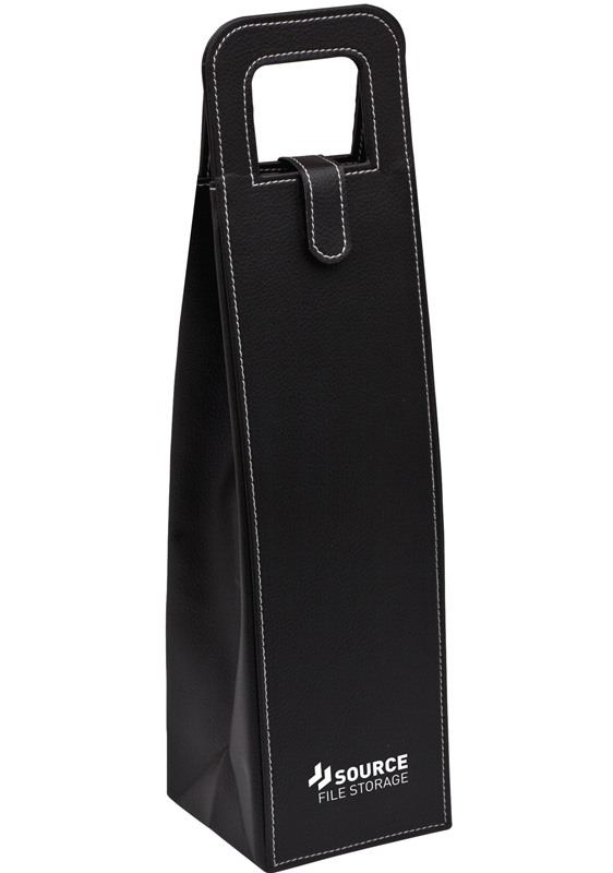 BYO Wine Bags are leather look wine carriers that come in black colour