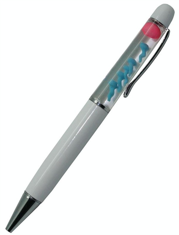 Floating Sperm and Egg Ballpoint Pens - Adult Stress Relievers with Logo -  Q844511 QI