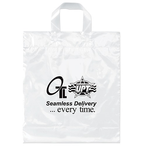 Plastic Bags with Handles 10x5x13 Inch 100 Pack Medium Frosted White Gift  Bags with Cardboard Bottom  Oriental Trading