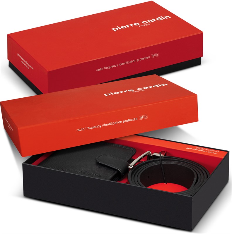 Personalized Black Belt Wallet Gift Set for Men | Clickokart