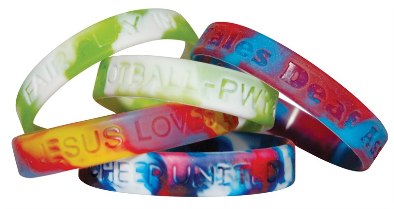 Rainbow silicone clearance wristbands