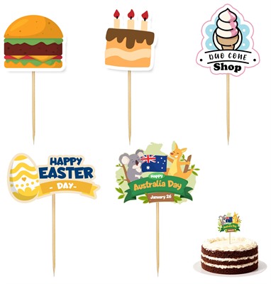100 x Custom Coated Paper Toothpick