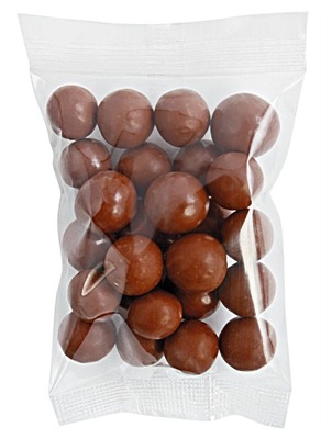 100g Malt Chocolate Ball Cello Bag
