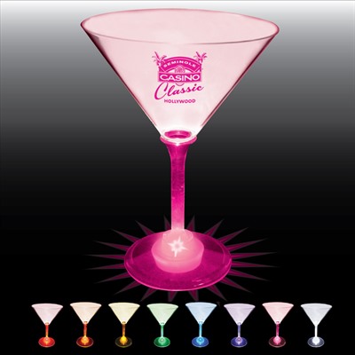 10oz Plastic Standard Light Up Stem Martini Glass