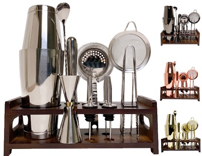 12 Piece Deluxe Bar Set & Stand
