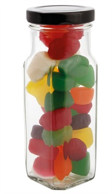 160 gram Large Square Jar Mixed Lollies