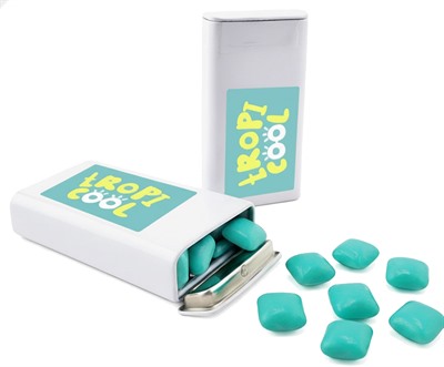 25 Gram Hinged Lid Tin With Chewy Peppermints