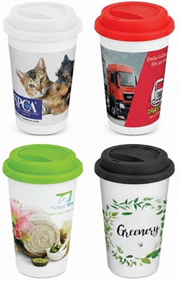 300ml Prescot Ceramic Travel Mug Full Colour
