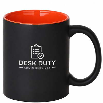 325ml Matte Black Two Tone Mug