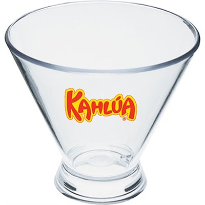 3oz Plastic Sampler Stemless Martini Glass