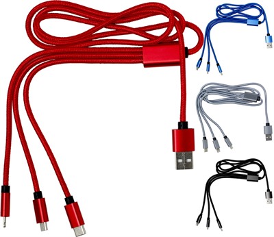 4 In 1 Nylon Charging Cable Set