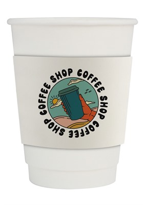 420ml Compostable Double Wall Coffee Cup With Sleeve