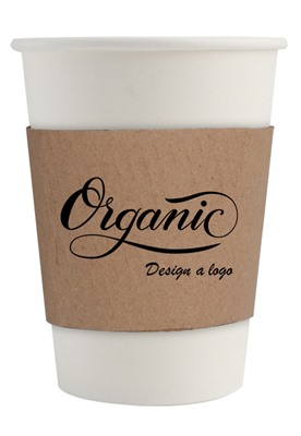420ml Compostable PLA Single Wall Coffee Cup With Sleeve
