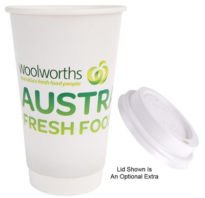 473ml Australian Made Double Walled Paper Coffee Cup