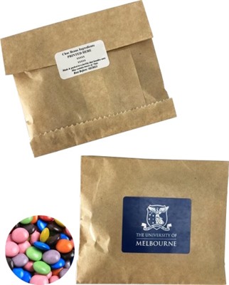 50 gram Kraft Paper Bag With Choc Beans
