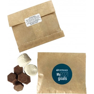 50 gram Kraft Paper Bag With Lindt Buttons & Marshmallows