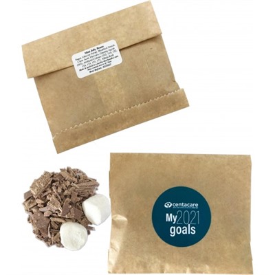 50 gram Kraft Paper Bag With Lindt Hot Chocolate Flakes & Marshmallows