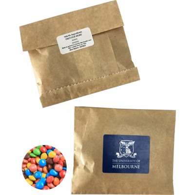 50 gram Kraft Paper Bag With Mini M&Ms