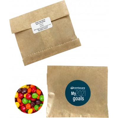 50 gram Kraft Paper Bag With Skittles
