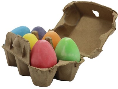 6 Pack Egg Shaped Chalk