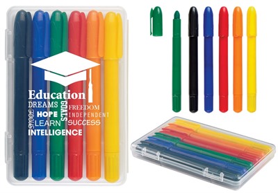 6 Pack Retractable Crayons