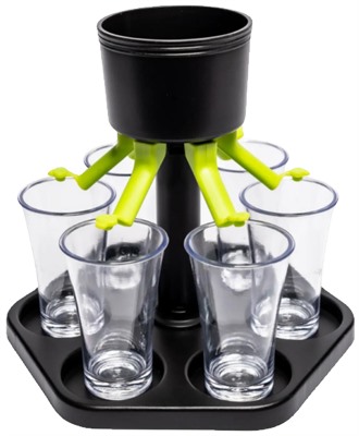 6 Shot Glass Dispenser Tray