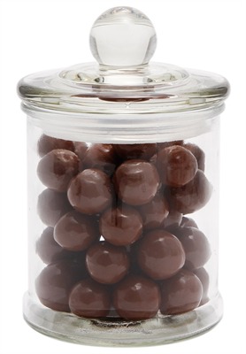 75 gram Glass Candy Jar Malt Balls