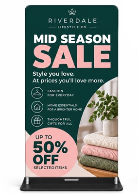 850 x 1400mm Fabric Banner Stand
