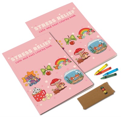 A5 Custom Colouring Book With Crayons