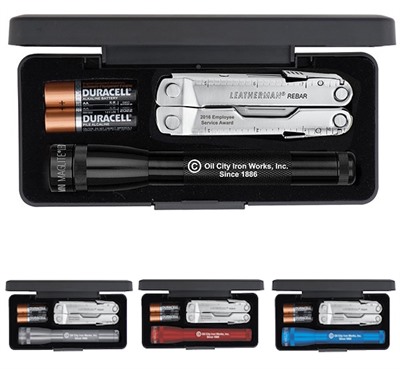 "AA" Mini Maglite® LED & Leatherman® Rebar Gift Set