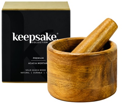 Acacia Mortar & Pestle